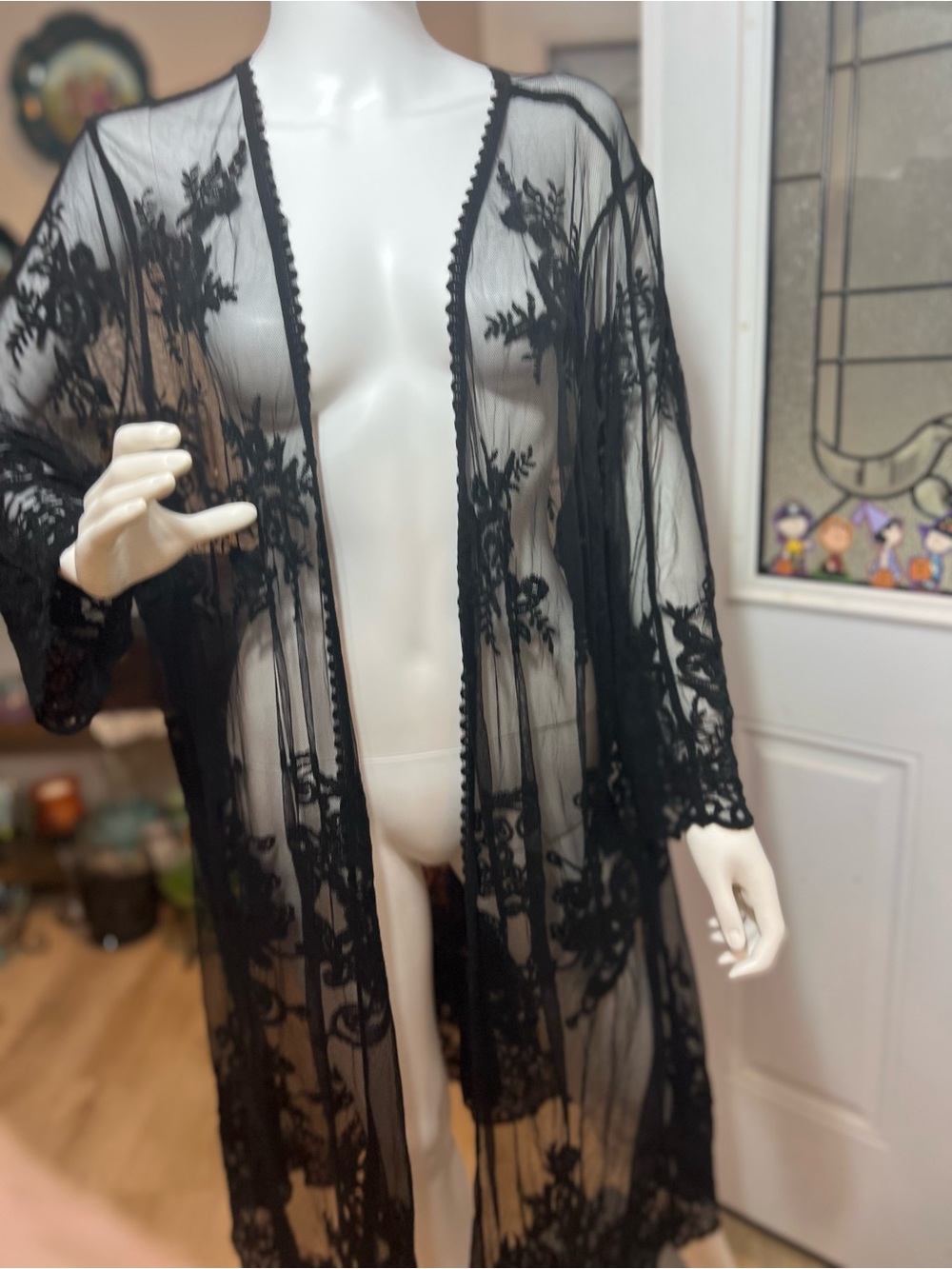 Lane Bryant coverall Sheer Black Lace